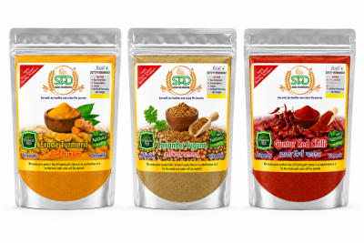 SPD Trio Pack – Coriander, Red Chilli & Turmeric Powder | 100% Pure & Natural | 300g