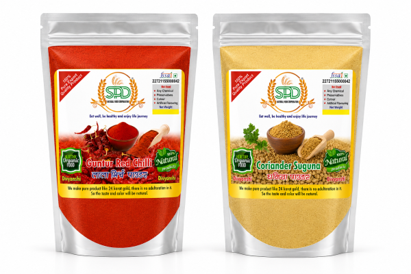 SPD Combo Pack – Coriander Powder & Red Chilli Powder | 100% Pure & Natural | 200g