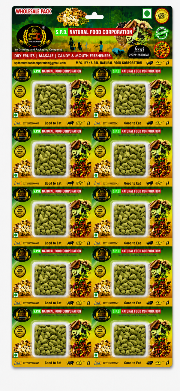 SPD Green Elaichi (Green Cardamom) | 12 Pc Blister | 100% Pure & Natural